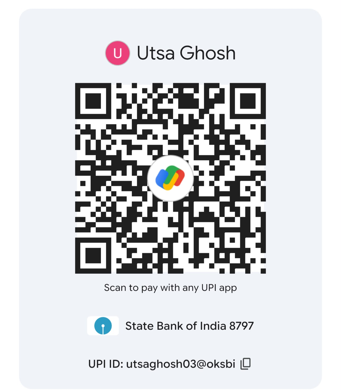 Dr. Utsa Ghosh Online Consultation UPI Payment QR Code